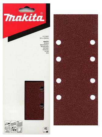 Makita Šlifavimo popierius 93X230 K60 (10Vnt.) BO3700,BO3710, DBO380, DBO381 P-31843