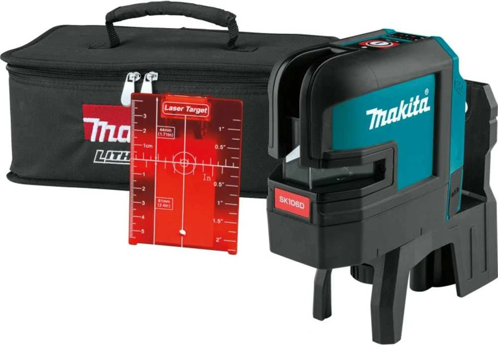 Makita SK106DZ Lazerinis nivelyras su automatinio niveliavimo funkcija, tikslumas ± 0,3mm/1m, IP54