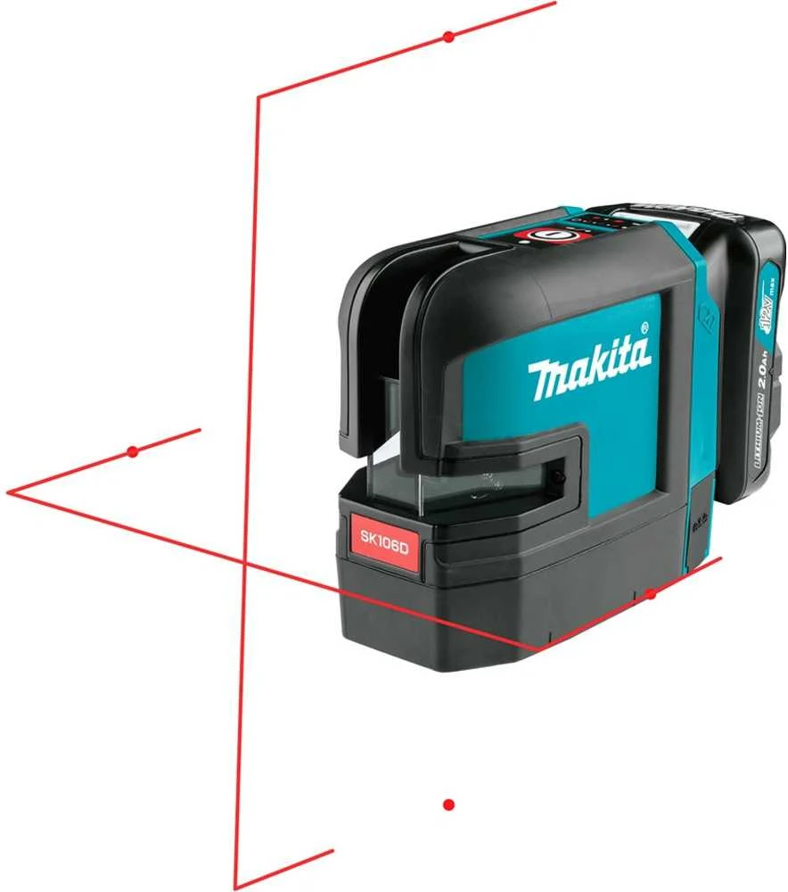 Makita SK106DZ Lazerinis nivelyras su automatinio niveliavimo funkcija, tikslumas ± 0,3mm/1m, IP54