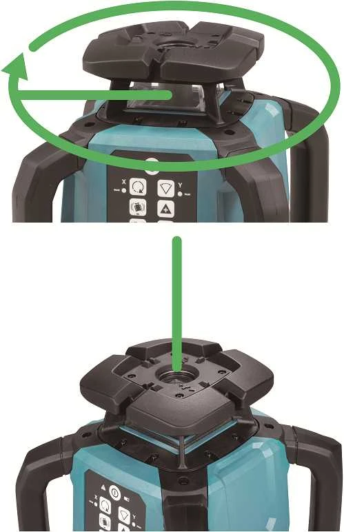 Makita SKR001Z Rotacinis lazerinis nivelyras XGT/LXT/CXT, 800m, IP67, (žalios spalvos lazeris)
