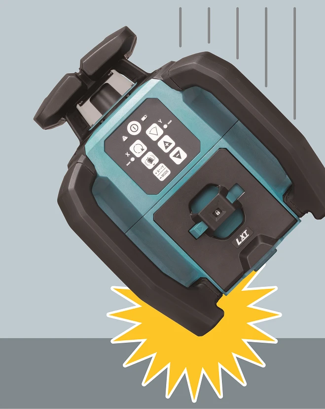 Makita SKR001Z Rotacinis lazerinis nivelyras XGT/LXT/CXT, 800m, IP67, (žalios spalvos lazeris)