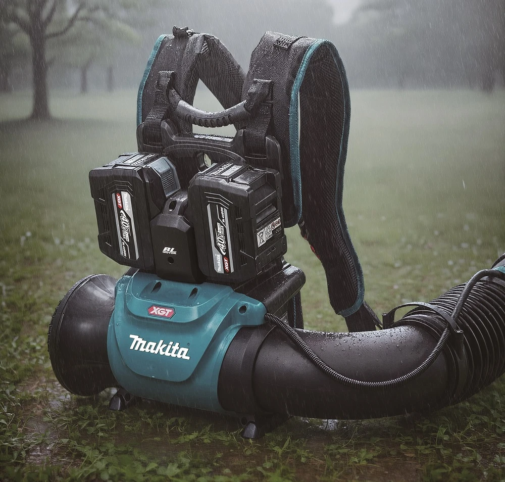 Makita UB004GZ Akumuliatorinis pūstuvas - kuprinė, 40Vmax, 19,1m³/min, 96 m/s, 5,8kg, Be akumuliatorių ir kroviklio!