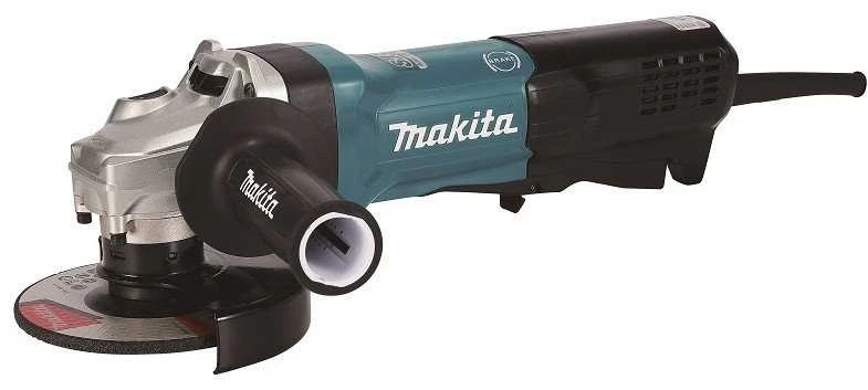 Makita GA5093X01 Kampinis šlifuoklis, 1900 W, 125 mm, SJS², AFT, Mechaninis stabdys, Svirtinis jungiklis, 2800-11500 min-1, antivibracinė šoninė rankena