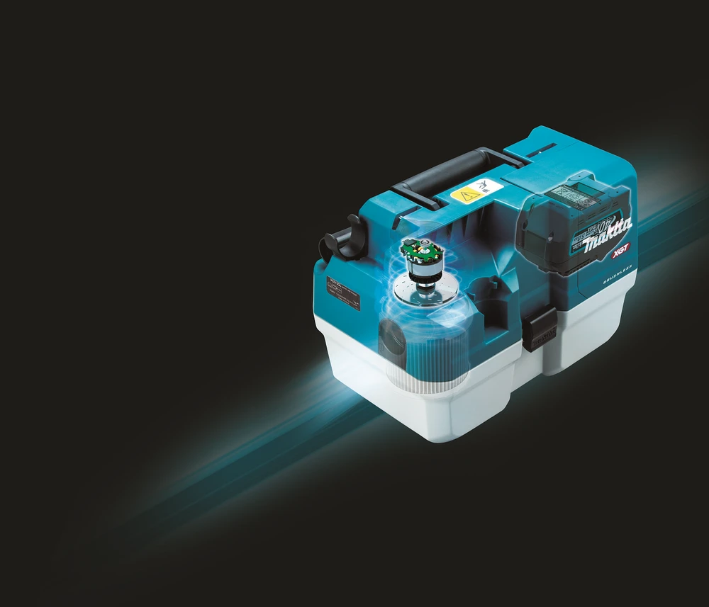 Makita VC013GLZ Akumuliatorinis dulkių siurblys 40V XGT, 7,5L, AWS, komplektuojama be akumuliatorių ir kroviklio!