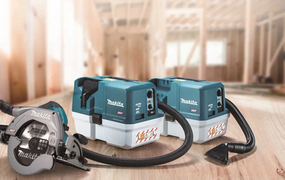 Makita VC013GLZ Akumuliatorinis dulkių siurblys 40V XGT, 7,5L, AWS, komplektuojama be akumuliatorių ir kroviklio!