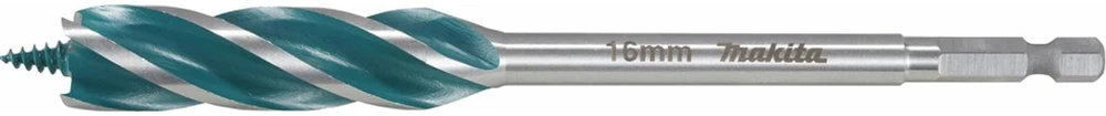 Makita Grąžtas medienai su 4 grioveliais ir 4 pjaunančiomis briaunomis, 12x165 mm, su 1/4" šešiakampiu koteliu E-26646