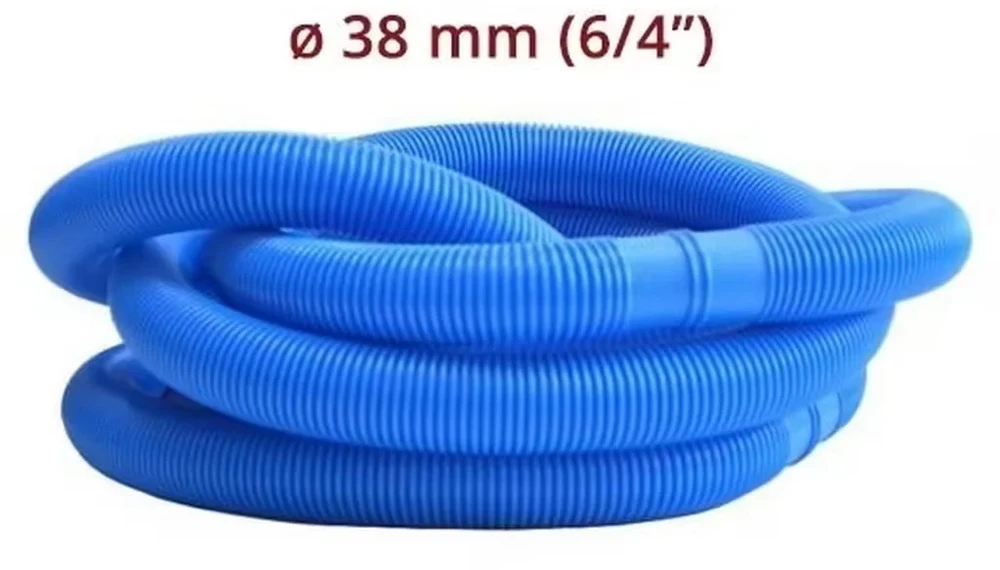 Mėlyna 38 mm gofruota baseino žarna