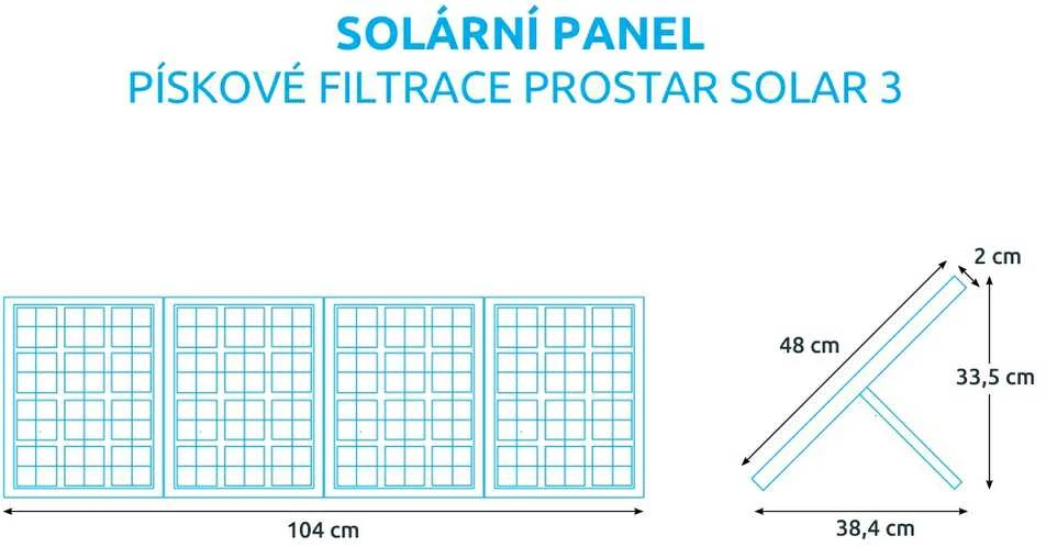 Nezatříděno „Marimex“ baseino filtravimo sistema „ProStar Solar 3“ (10604350)