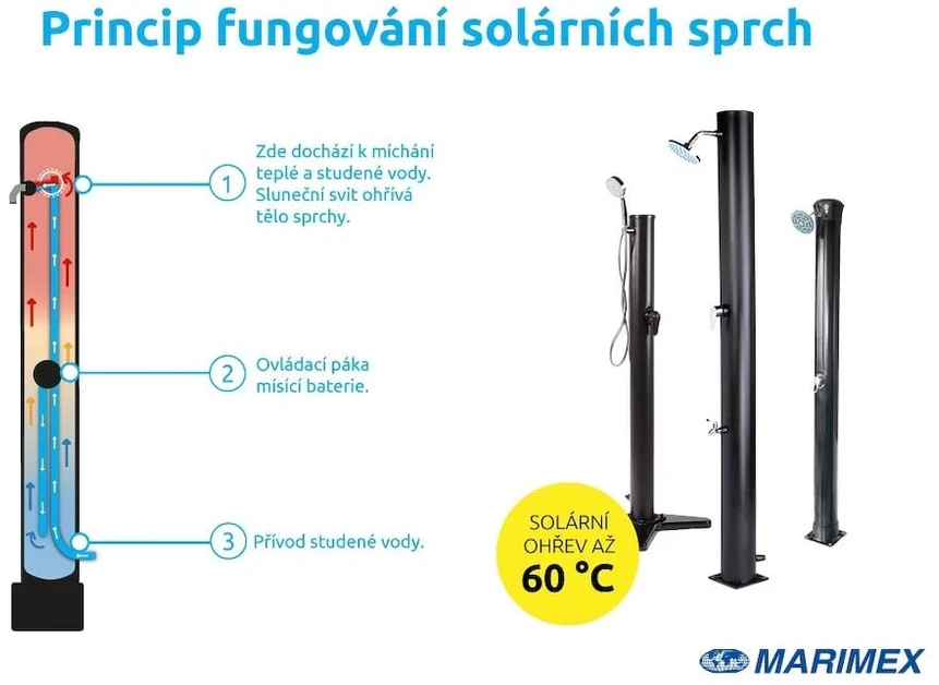 „Marimex“ saulės energija varomas dušas UNO 35 l (10992145)