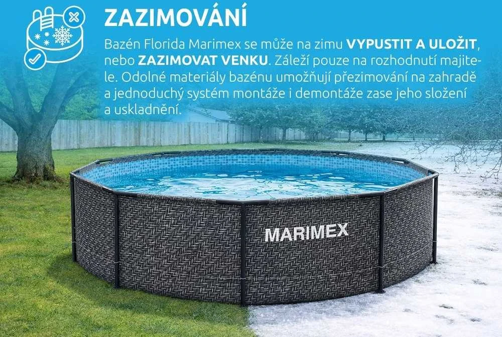 MARIMEX baseinas Florida 3,05x0,91 m su nuimamu skysčiu - RATAN motyvas