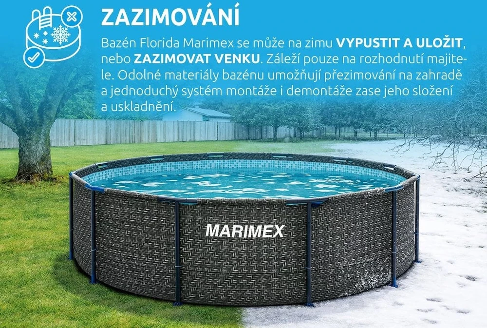 Marimex baseinas Florida 3,66 x 0,99 m RATAN be priedų.