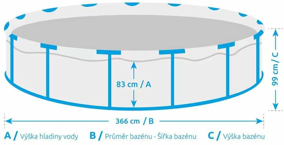 Nezatříděno Marimex baseinas Florida 3,66x0,99 m su nuimamu skysčiu - tikmedžio motyvas (10340285)