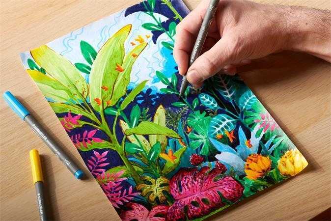 Staedtler STAEDTLER MultiInk Pigment Arts teptuko rašiklis 12er-Set Gamta mažmeninė prekyba