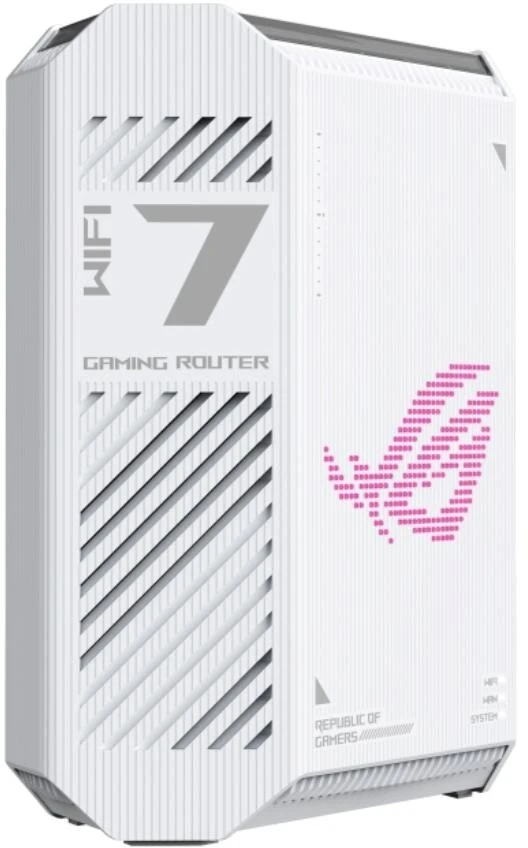 Asus | ROG Strix GS-BE7200 | WiFi 7 dviejų dažnių žaidimų maršrutizatorius | 802.11ax | 1376+5764 Mbit/s | Ethernet LAN (RJ-45) jungtys 4 | Mesh palaikymas: Taip | MU-MiMO: Taip | Antenos tipas: Vidinė | Ne, mobilusis plačiajuostis ryšys: