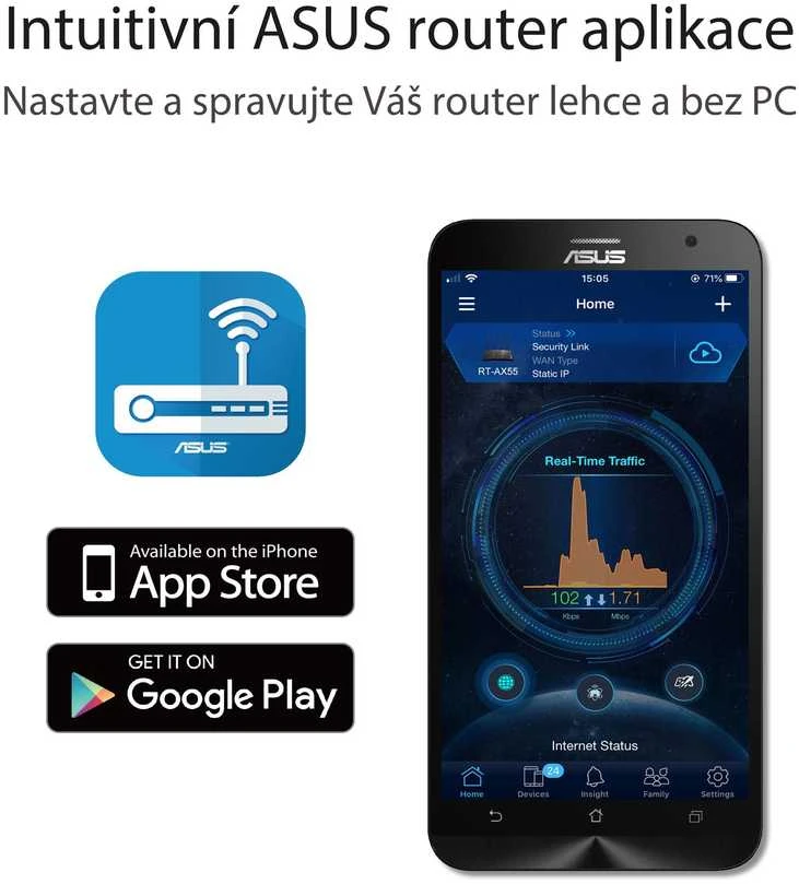 Maršrutizatorius ASUS RT-AX53U/Wi-Fi