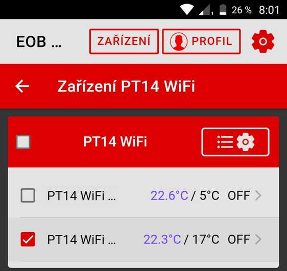 Elektrobock WiFi patalpos termostatas PT14-NP-P WiFi