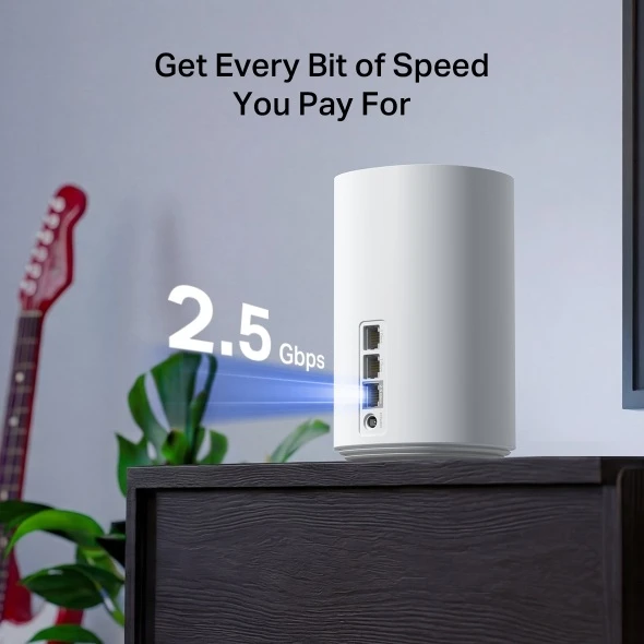 Maršrutizatorius Mercusys MERCUSYS Halo E27BE(2-pack) WiFi7 Mesh (BE3600,2,4GHz/5GHz,1x2,5GbELAN/WAN,2xGbELAN/WAN)