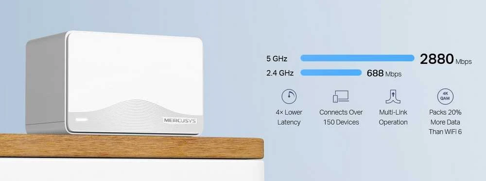 Maršrutizatorius Mercusys | BE3600 viso namo tinklelio „Wi-Fi 7“ sistema | „Halo H25BE“ (2 vnt. pakuotė) | 802.11ax | Ethernet LAN (RJ-45) jungtys 1 | Tinklo palaikymas: Taip | MU-MiMO: Ne | Nėra mobiliojo plačiajuosčio ryšio