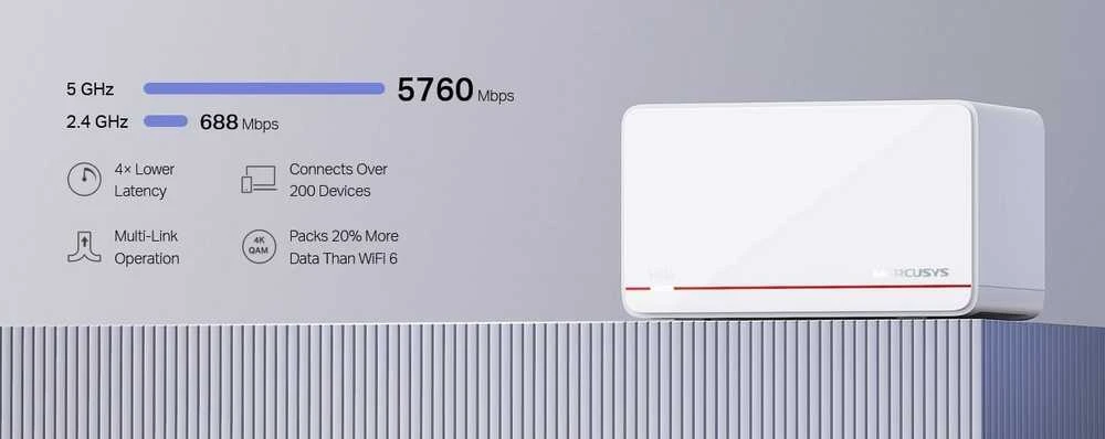 Maršrutizatorius TP-Link MERCUSYS Halo H37BE (3 vnt. pakuotė)