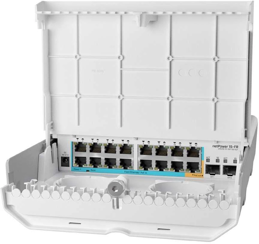 Maršrutizatorius MIKROTIK netPower 15FR komutatorius 16x RJ45 100Mb/s 2x SFP