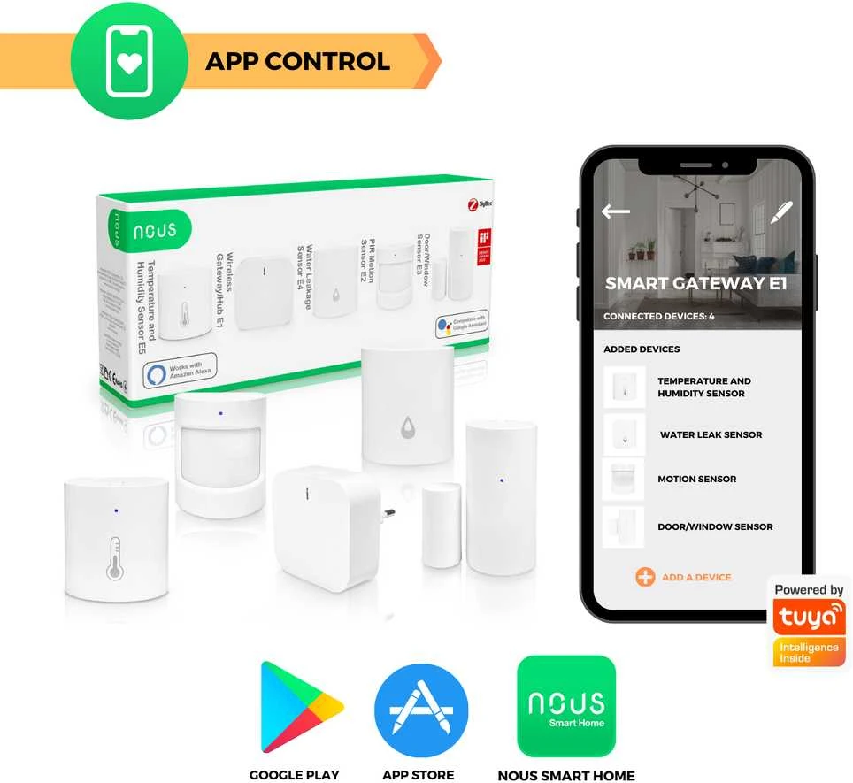Reolink Išmanių namų sąsaja tarp ZigBee ir Wi-Fi įrenginių Smart Home Gateway E1, NOUS