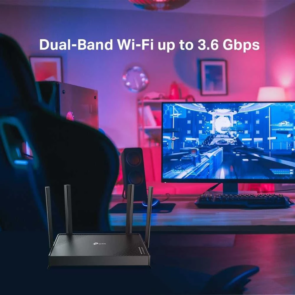 WRL maršrutizatorius 3600MBPS 1000M WRL maršrutizatorius 3600MBPS 1000M 5P Dviejų dažnių ARCHER BE220 TP-LINK 5P