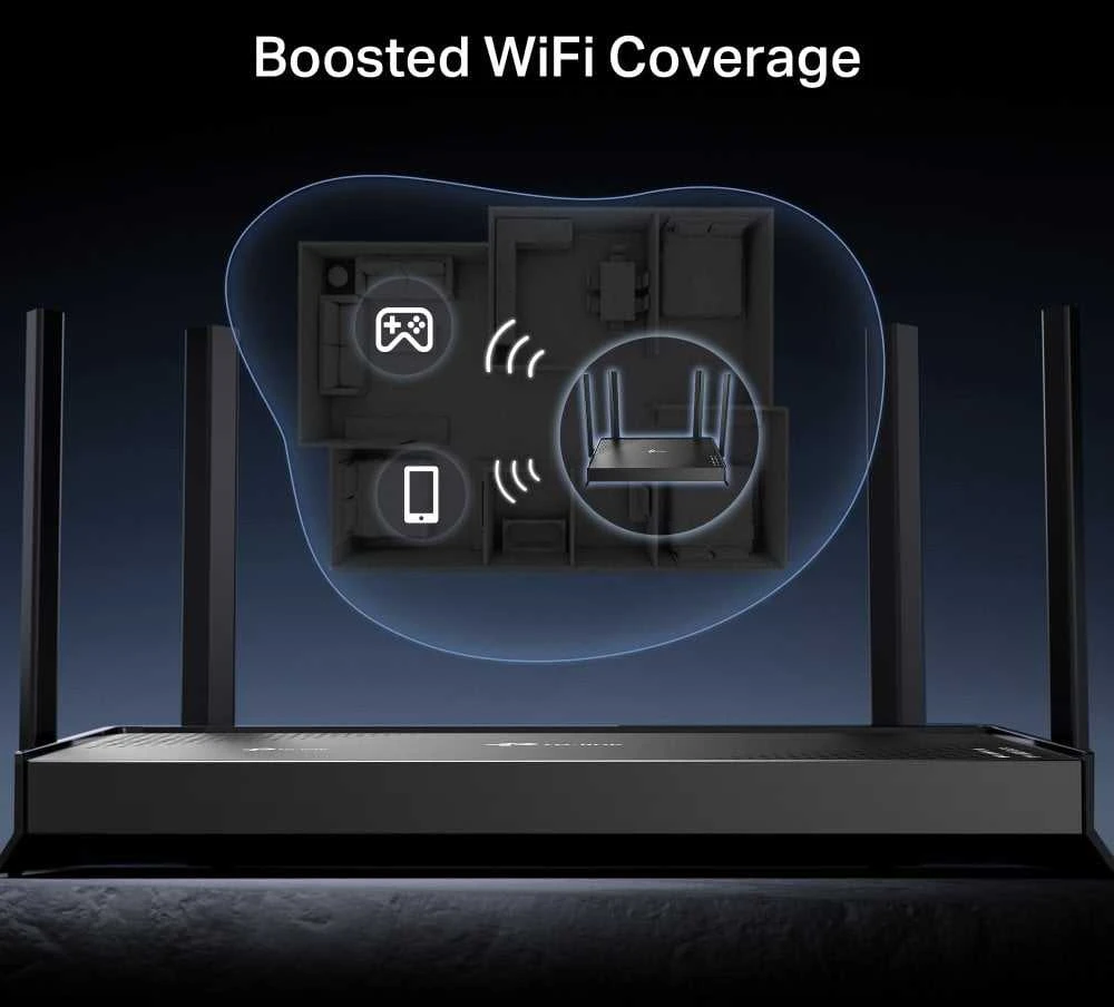 WRL maršrutizatorius 3600MBPS 1000M WRL maršrutizatorius 3600MBPS 1000M 5P Dviejų dažnių ARCHER BE220 TP-LINK 5P