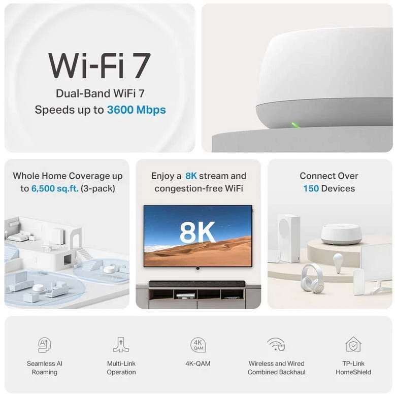 Maršrutizatorius TP-Link 8F80A BE3600