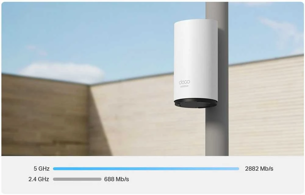 TP-LINK BE3600 lauko/vidaus Mesh WiFi 7 maršrutizatorius | Deco BE25-Outdoor (1 vnt. pakuotė) | 802.11ax | 2.4 GHz / 5 GHz | MU-MiMO Ne | PoE įvestis