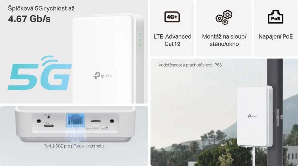 TP-LINK | 5G Outdoor Maršrutizatorius | NE200-Outdoor | Mesh Support No | MU-MiMO No | 5G