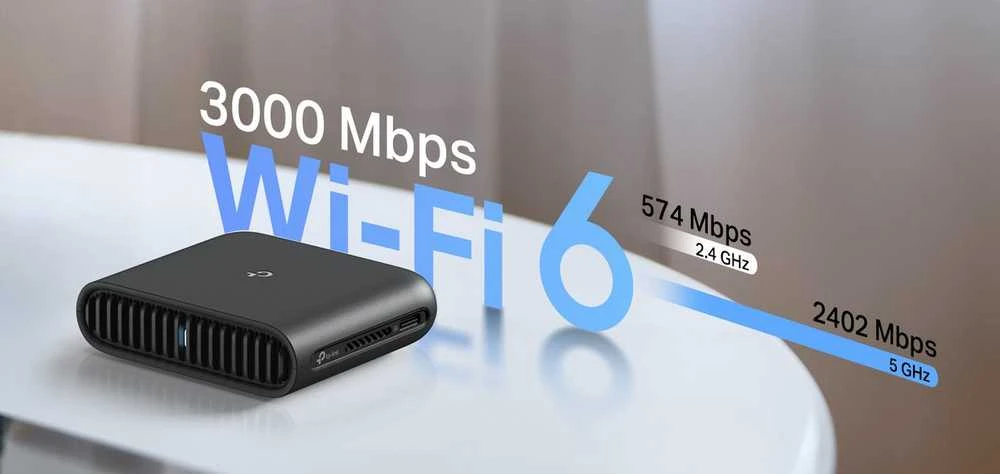 TP-LINK | AX3000 Wi-Fi 6 Portable Maršrutizatorius | TL-WR3002X | 802.11ax | 574/2402 Mbit/s | Ethernet LAN (RJ-45) jungtys 1 | Mesh Support No | MU-MiMO No | No mobile broadband