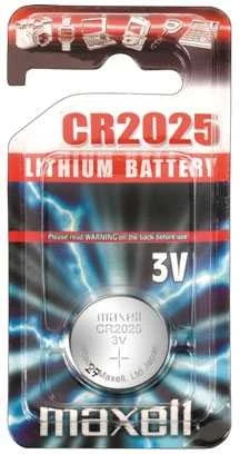 MAXELL ličio baterija CR2025, lizdinė pakuotė 1 vnt.