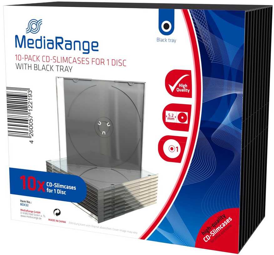 MediaRange CD / DVD laikiklis, 10 vienetų (BOX32)