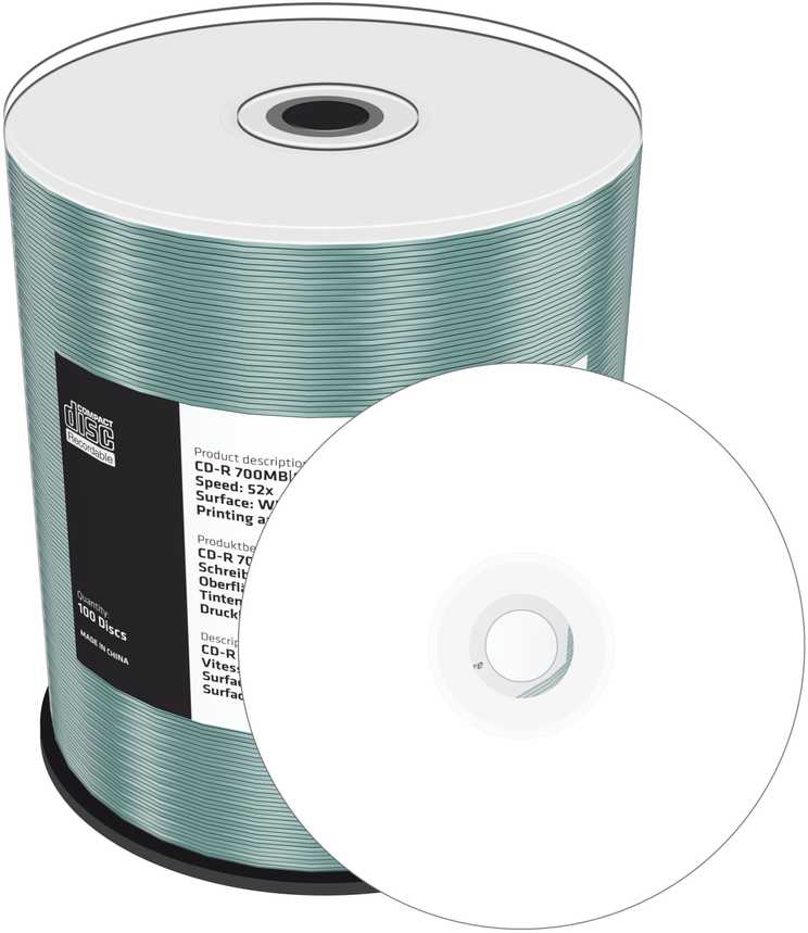 MediaRange CD-R 700MB 100 vnt. „Spindel“ 52x, spausdinamas rašaliniu spausdintuvu