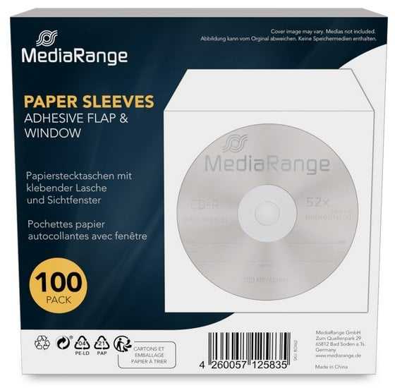 MediaRange koperta na CD/DVD, 100 vnt (BOX62)