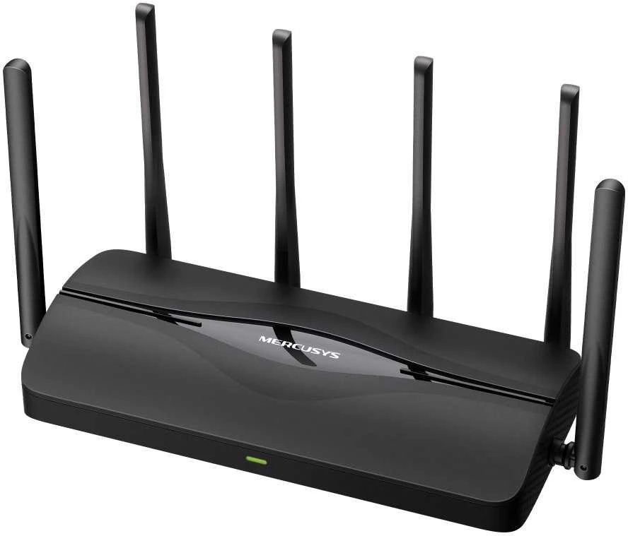 Mercusys | BE6500 dviejų dažnių Wi-Fi 7 maršrutizatorius | MR37BE | 802.11be | 688/5760 Mbit/s | Mesh palaikymas: ne | MU-MiMO: ne | Mobilusis internetas: ne | Antenų tipas: fiksuotos daugiakryptės antenos