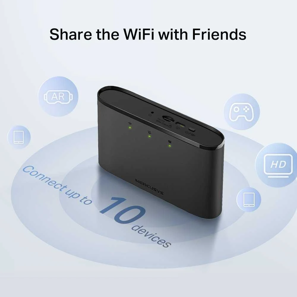 Maršrutizatorius Mercusys 150Mbps 4G LTE mobilusis Wi-Fi | Mercusys