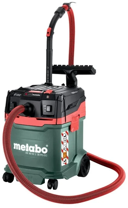 Dulkių siurblys pramoninis Tiekimas METABO.VACUUM CLEANER AS 36-18 L 30 PC-CC CARCASS 2x18V SU RANKINIU FILTRŲ VALYMU