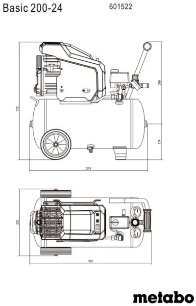 METABO KOMPRESORIUS BASIC 200-24 (Pažeista pakuotė)