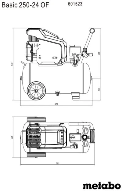 „Metabo“ „Metabo Basic 250-24 OF Kompressor“ kompresorius