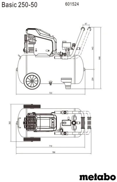 Oro kompresorius Metabo BASIC 250-50; 1500 W