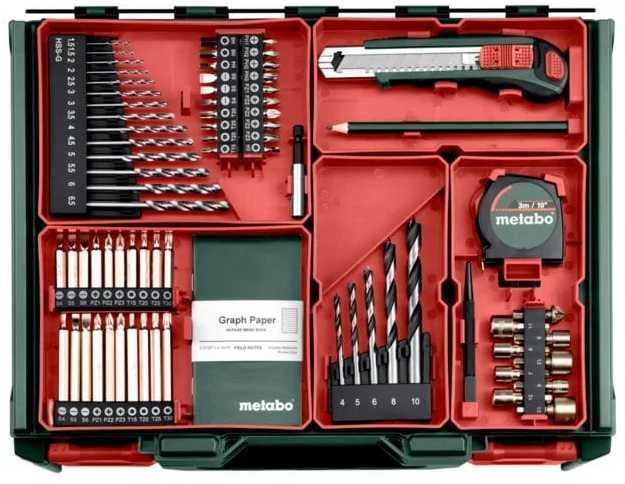 METABO suktuvas BS 18 L BL SET 2x2,0 Ah + 74 ACC WALIZKA