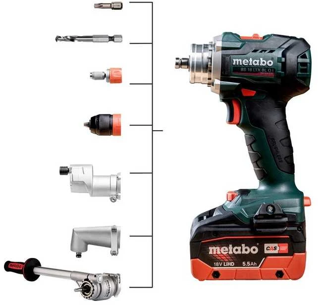 Aku. suktuvo/gręžtuvo BS 18 LTX BL Q Impuls korpusas MetaBOX, Metabo