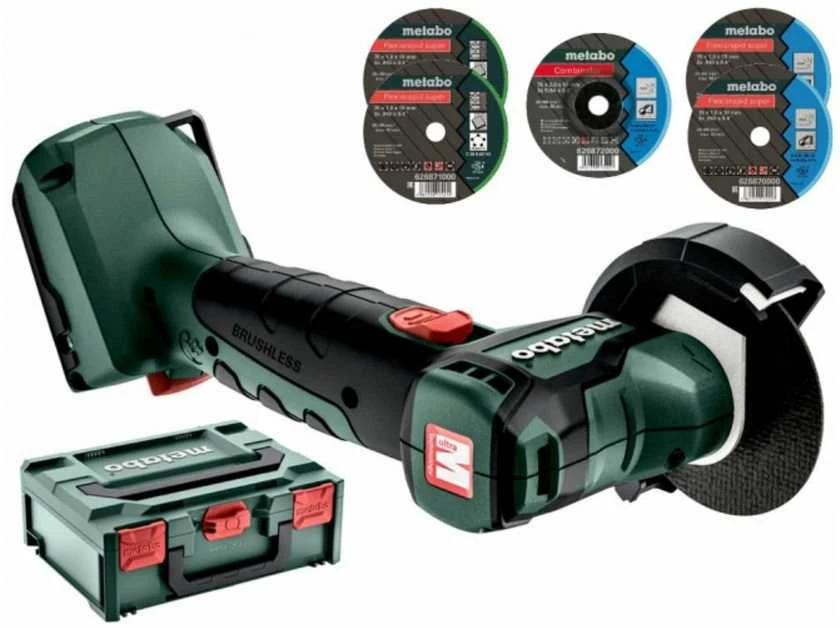 Kampinis šlifuoklis Metabo CC 18 LTX BL; 18 V (be akumuliatoriaus ir pakrovėjo)