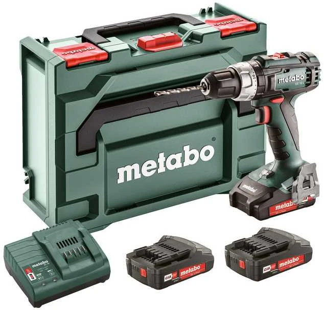 Metabo SB 18 L gręžtuvas su lagaminu ir priedais