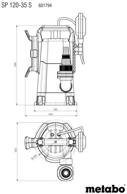 METABO SP 120-35 S panardinamasis siurblys nešvariam vandeniui (601794000)