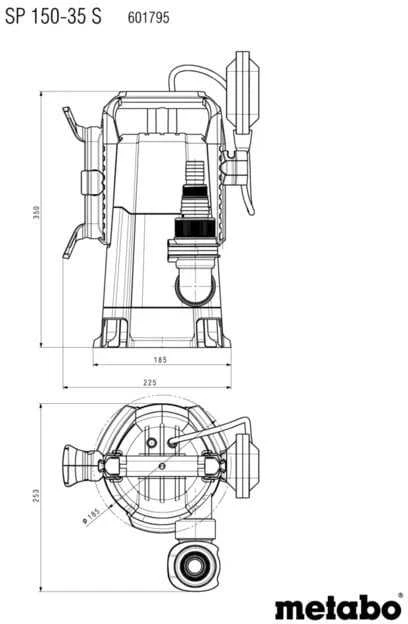 METABO NEŠVARAUS VANDENS SIURBLYS SP 150-30 S