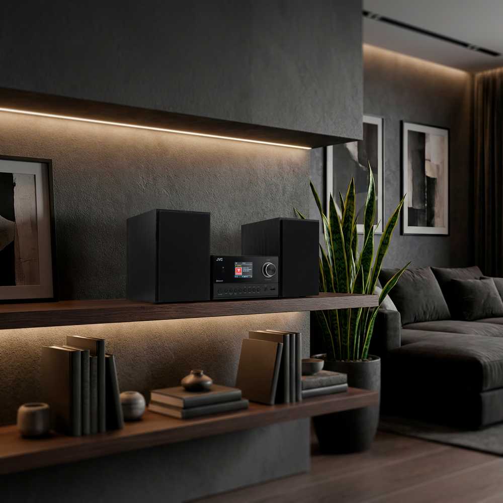 JVC UX-E225B Mini hi-fi system Juodas