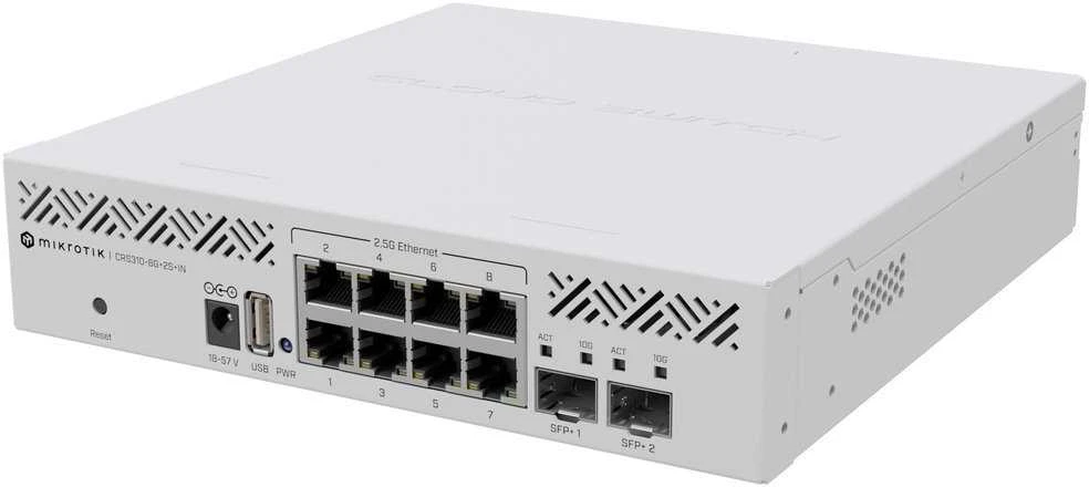 MikroTik | Debesų Maršrutizatorius Switch | CRS310-8G+2S+IN | Montuojamas ant stovo | Gigabit Ethernet (vario) jungtys kiekis 8 | SFP+ jungtys kiekis 2