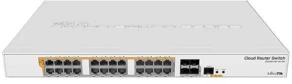 MikroTik | CRS328-24P-4S+RM Gigabit Ethernet POE/POE+ maršrutizatorius/jungiklis | Tvarkoma L3 | Montuojamas ant stovo | Gigabit Ethernet (vario) jungtys kiekis 24x 1GbE | SFP+ jungtys kiekis 4x SFP+ | PoE/Poe+ jungtys kiekis 24 | Maitinimo tipas Vienvietis | 12 mėn.